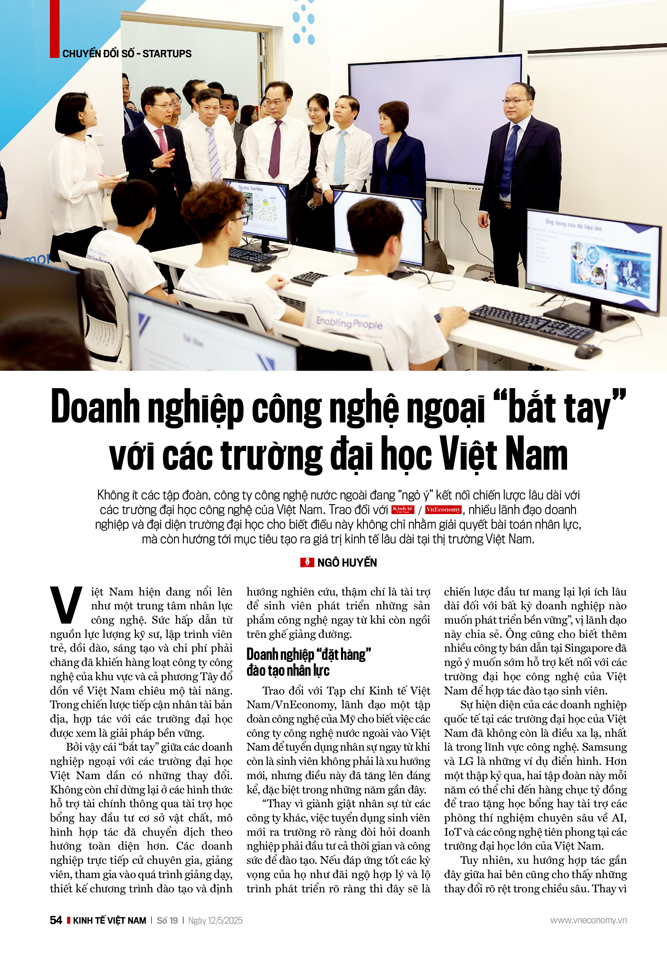 Doanh nghiệp công nghệ ngoại “bắt tay” với các trường đại học Việt Nam - Ảnh 1