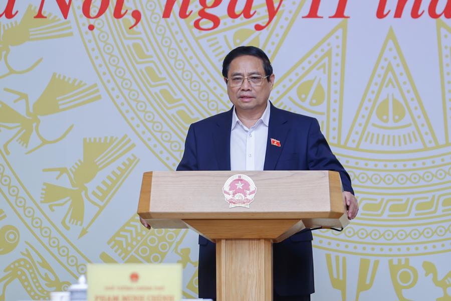 Thủ tướng phát biểu tại phiên họp - Ảnh: VGP