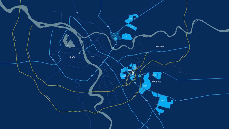 Economy City nằm tại vị trí lõi khu công nghiệp và làng nghề truyền thống lâu đời tại Hưng Yên.