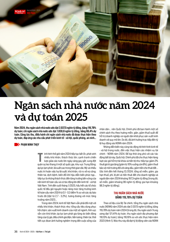 Ngân sách nhà nước năm 2024 và dự toán 2025 - Ảnh 3