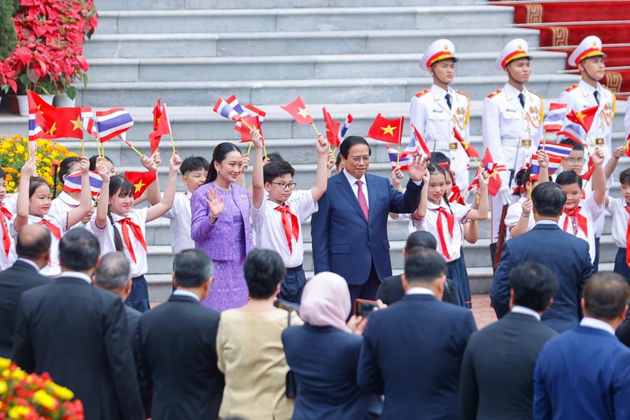 Đây là chuyến thăm Việt Nam đầu tiên của Thủ tướng Thái Lan Paetongtarn Shinawatra kể từ khi bà nhậm chức Thủ tướng Thái Lan - Ảnh: VGP/