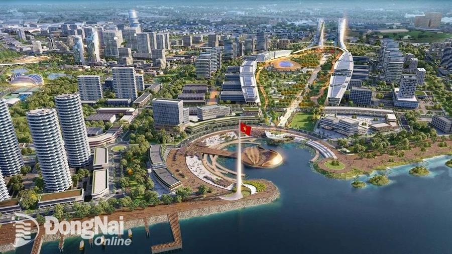 Phối cảnh Trung tâm Hành chính - Chính trị mới của tỉnh Đồng Nai. (Ảnh: Đồng Nai Online).