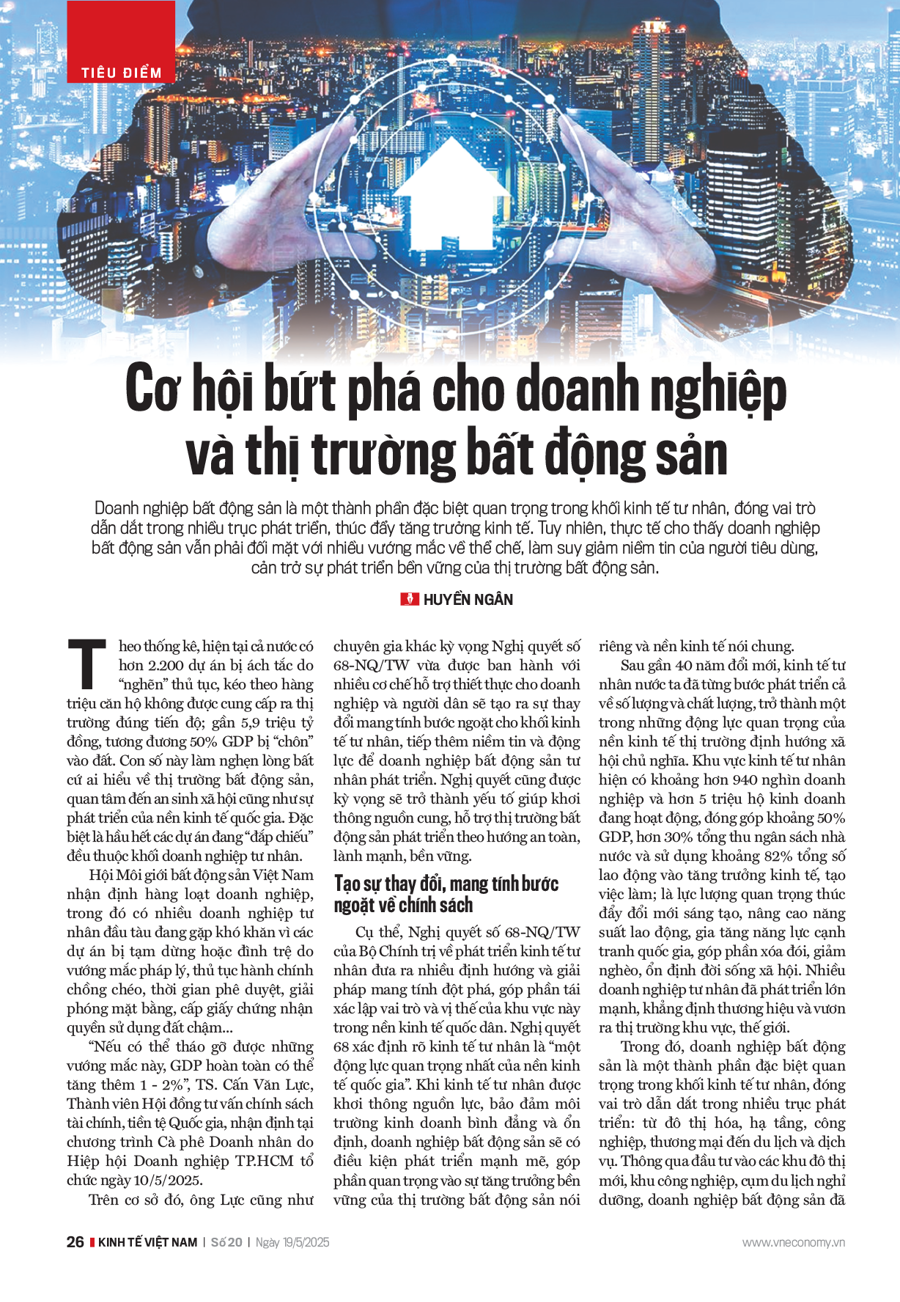 Cơ hội bứt phá cho doanh nghiệp và thị trường bất động sản - Ảnh 1
