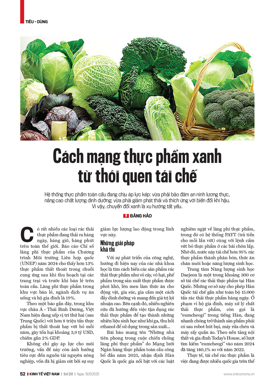 Cách mạng thực phẩm xanh từ thói quen tái chế - Ảnh 2