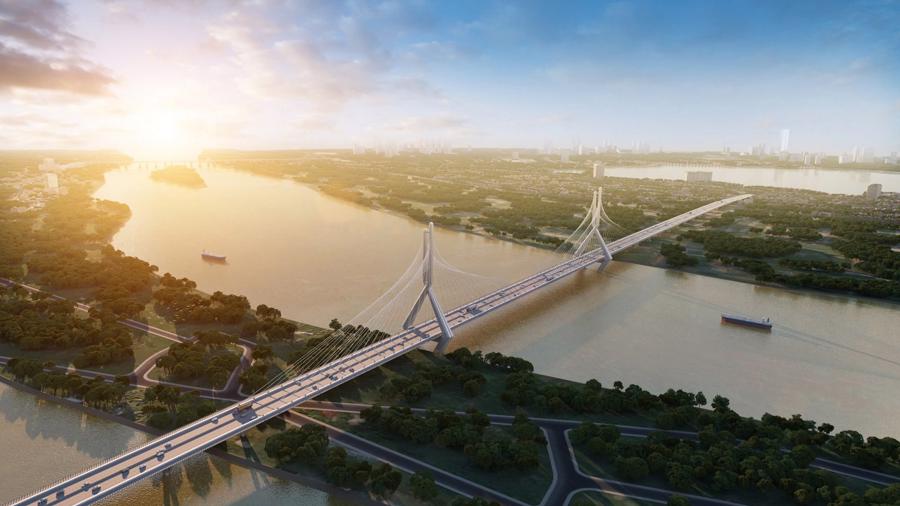 Phối cảnh cầu Tứ Liên: Ảnh: VGP