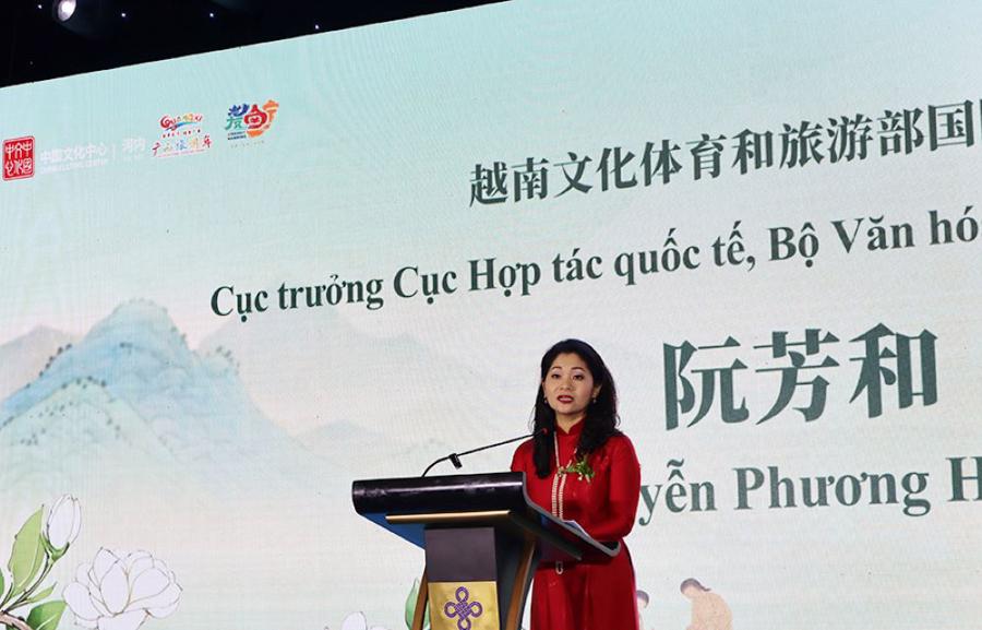 Bà Nguyễn Phương Hoà: "Tuyến du lịch theo dấu chân Chủ tịch Hồ Chí Minh "sẽ trở thành một biểu tượng... của tình hữu nghị Việt – Trung". Ảnh CK.