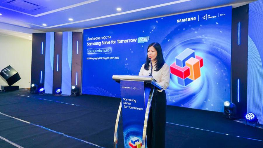 Bà Lê Thị Bích Thuận, Giám đốc Sở Giáo dục và Đào tạo thành phố Đà Nẵng chia sẻ tại sự kiện