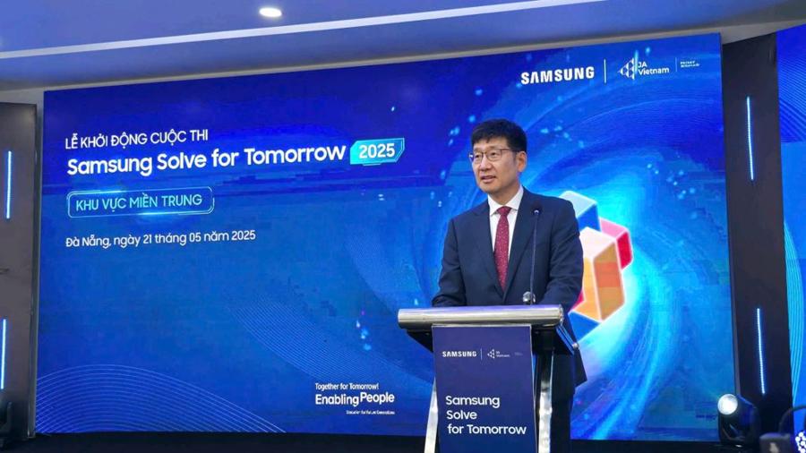 Ông Na Ki Hong, Tổng giám đốc Samsung Việt Nam phát biểu tại sự kiện.