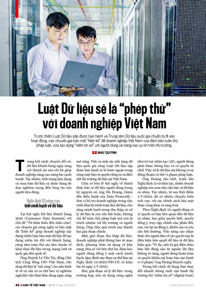 Luật Dữ liệu sẽ là “phép thử” với doanh nghiệp Việt Nam - Ảnh 1