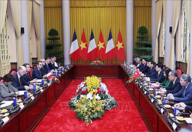Quang cảnh hội đàm - Ảnh: TTXVN