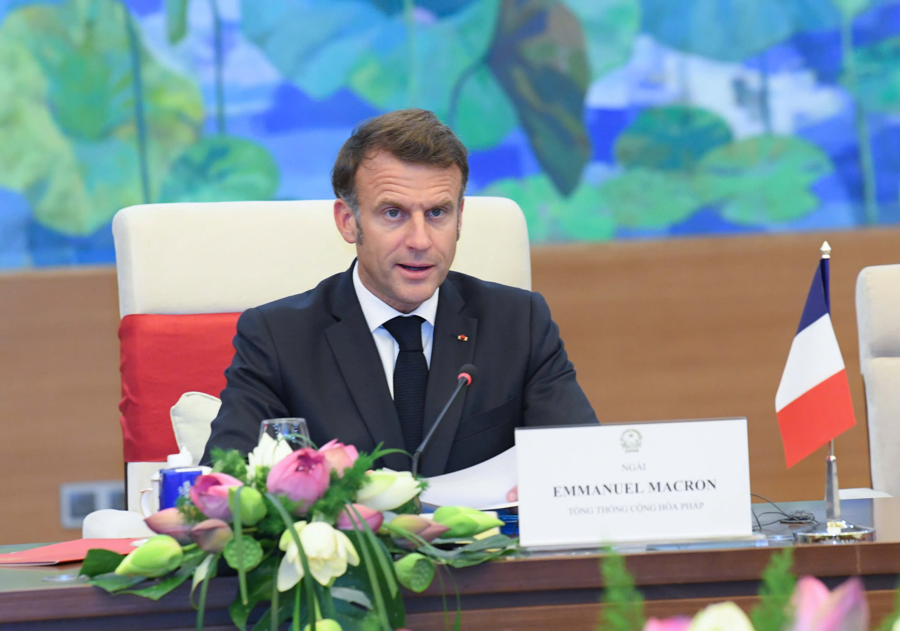 Chủ tịch Quốc hội Trần Thanh Mẫn hội kiến Tổng thống Pháp Emmanuel Macron - Ảnh 2
