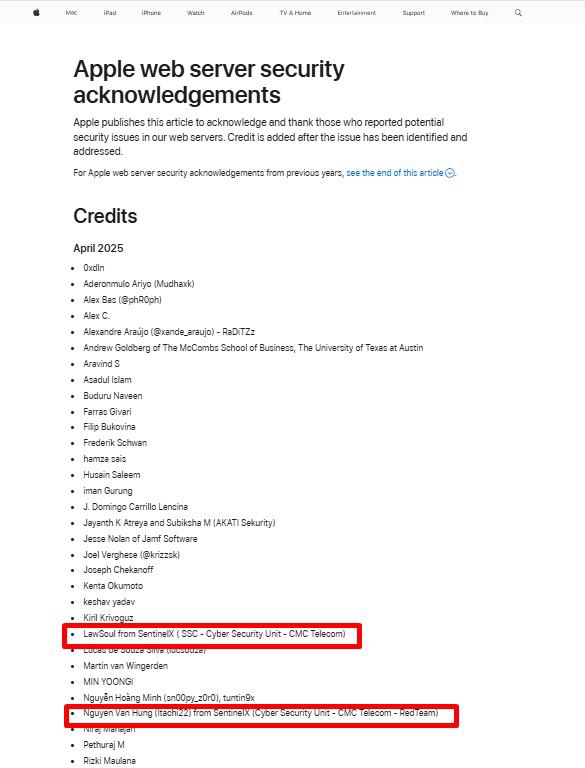 Chuyên gia của CMC Telecom nằm trong danh sách Hall of Fame của Apple.