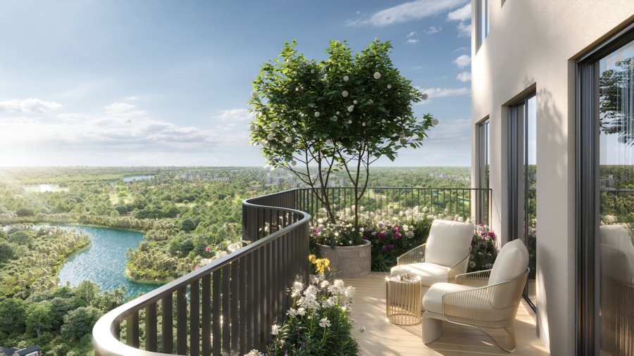 Sky Retreat với 300 khu vườn mây được đưa lên không trung.