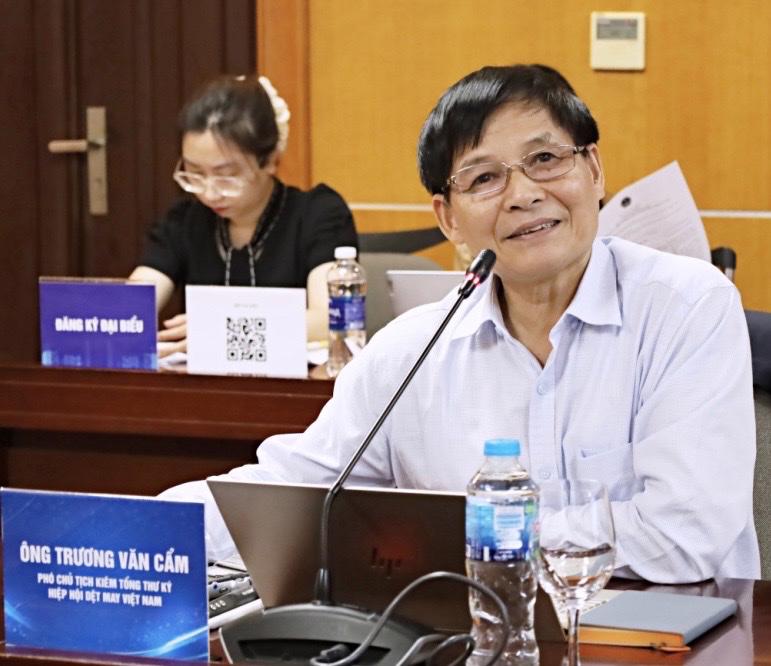 Ông Trương Văn Cẩm, Phó Chủ tịch kiêm Tổng thư ký Hiệp hội dệt may Việt Nam (Vitas)