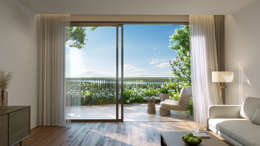Sky Retreat mang vườn mây lên ban công căn hộ 2-3 phòng ngủ.