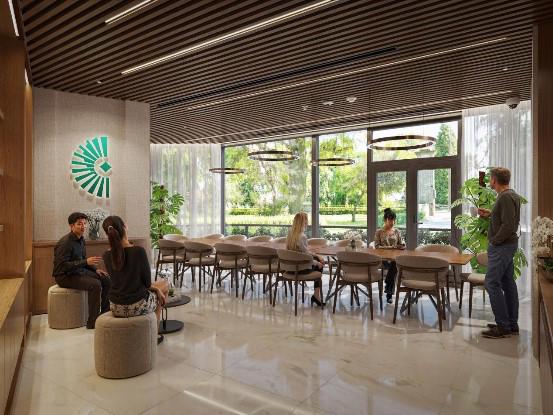 Phòng sinh hoạt chung, nơi cộng đồng cư dân tinh hoa giao lưu gắn kết. (Ảnh: Seaholdings).