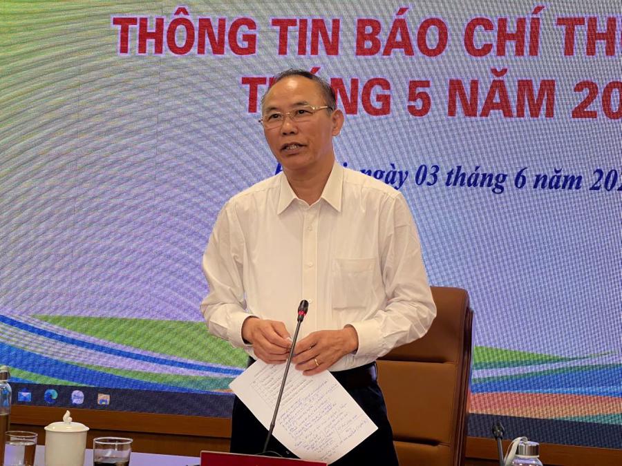 Thứ trưởng Phùng Đức Tiến thông tin về tình hình xuất khẩu nông sản 5 tháng đầu năm 2025. 