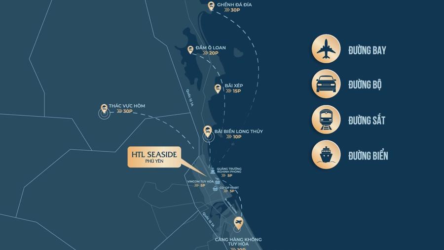 Lợi thế vị trí đa kết nối - đa tiện ích hiếm có của HTL Seaside.