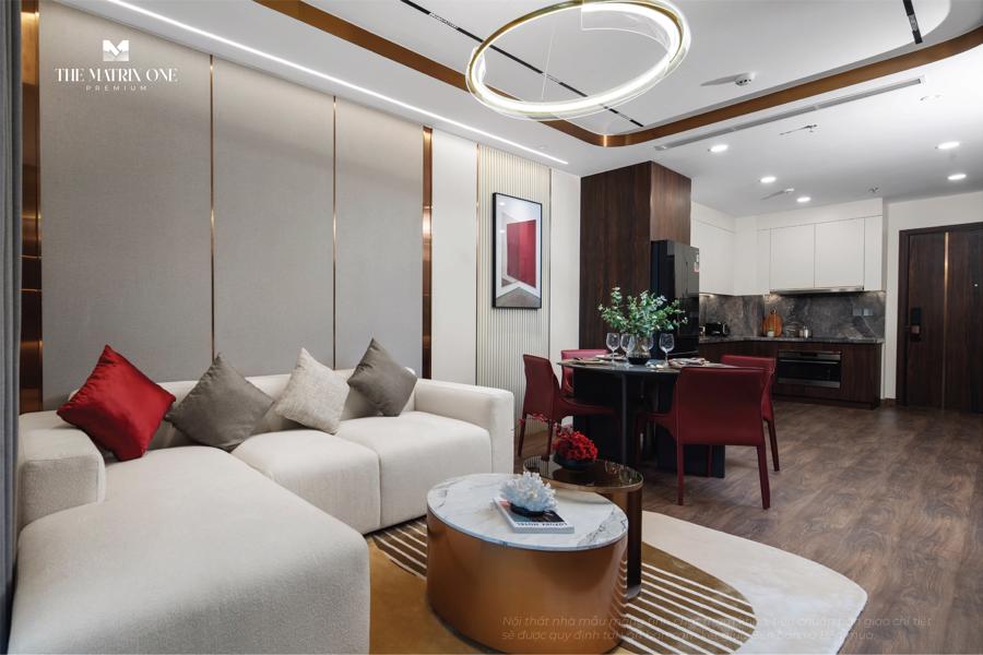 Căn hộ hai phòng ngủ thuộc sản phẩm Garden Apartment tại The Matrix One Premium.