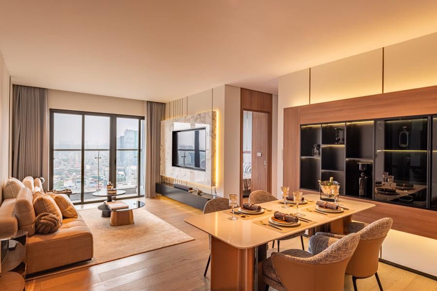 Căn hộ The Nelson Private Residences thiết kế theo phong cách tối giản nhưng vẫn hiện đại.