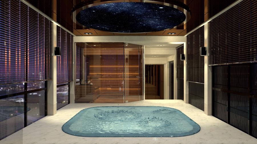 Phòng xông hơi dành riêng cho cư dân dự án The Nelson Private Residences.