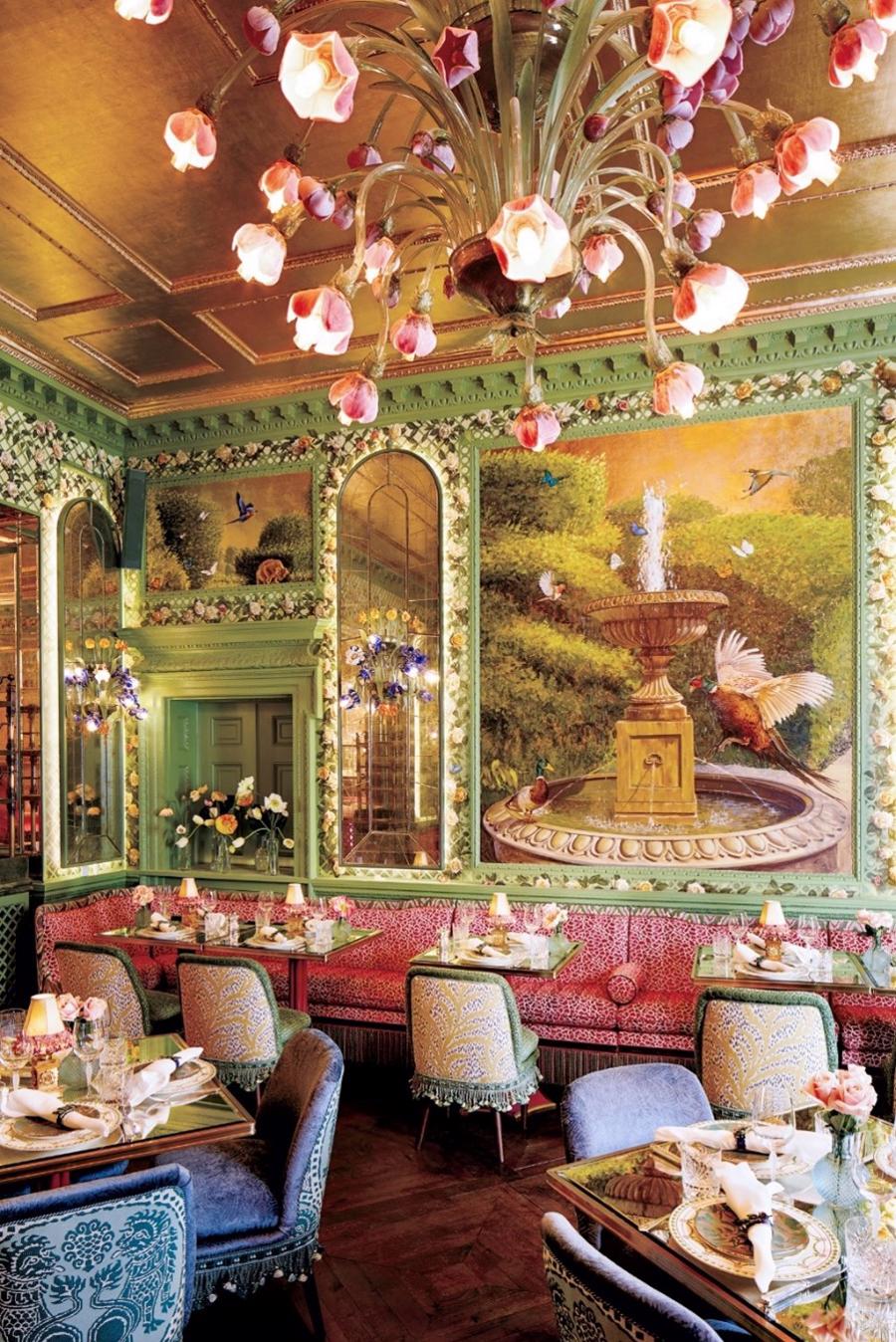 Một căn phòng của Annabel’s - câu lạc bộ đêm huyền thoại ở London. Ảnh: Vogue.
