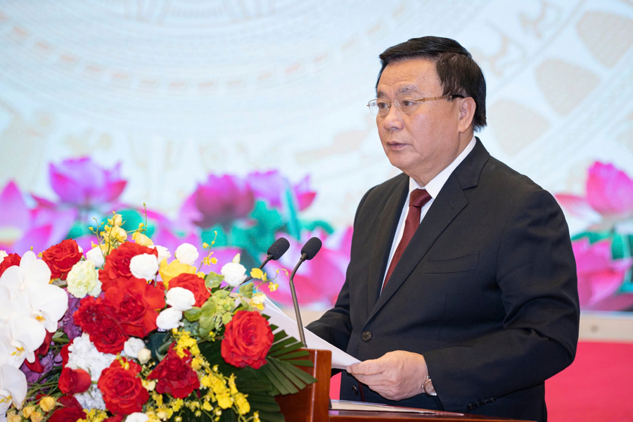 Ủy viên Bộ Chính trị, Giám đốc Học viện Chính trị Quốc gia Hồ Chí Minh, Chủ tịch Hội đồng Lý luận Trung ương Nguyễn Xuân Thắng.
