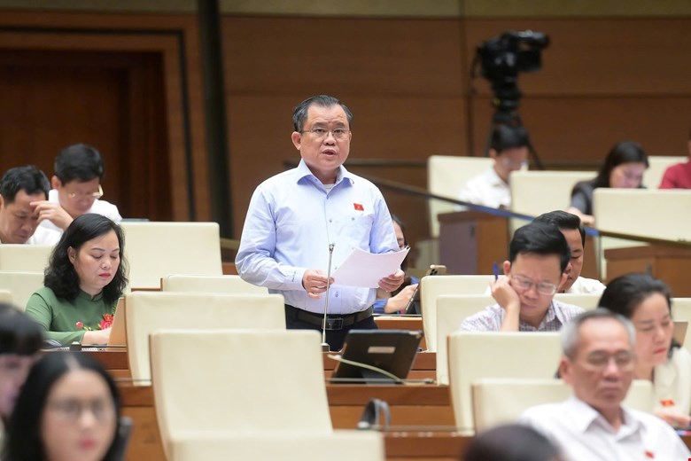 Đại biểu Nguyễn T&acirc;m H&ugrave;ng, đo&agrave;n B&agrave; Rịa- Vũng T&agrave;u nhấn mạnh sự cần thiết ban h&agrave;nh Luật Tương trợ tư ph&aacute;p về h&igrave;nh sự.
