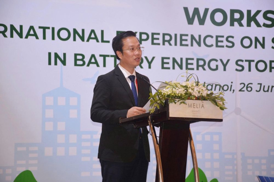 Ông Hà Minh Hiệp: "Hệ thống lưu trữ năng lượng không chỉ là một giải pháp công nghệ, mà còn là một cấu phần thiết yếu để đảm bảo ổn định hệ thống điện". Ảnh: Hồng Sáng.