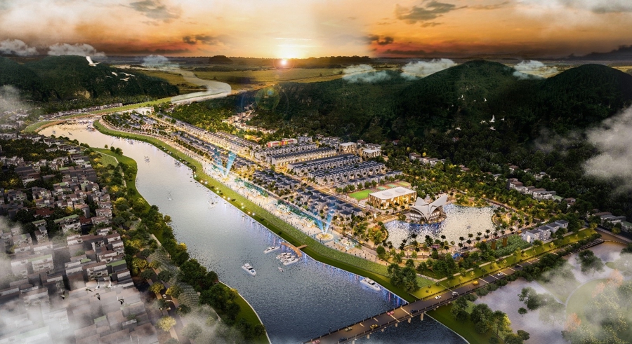 Thanh Sơn Riverside Garden sở hữu vị trí chiến lược và thế đất "tọa sơn nghinh thủy".