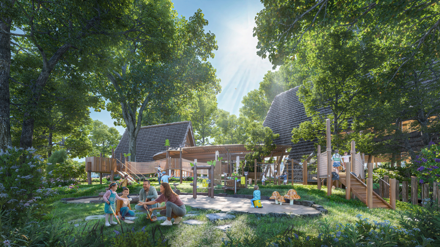 Đảo Châu Âu sở hữu mật độ cây xanh, cây cổ thụ cao nhất Eco Central Park.
