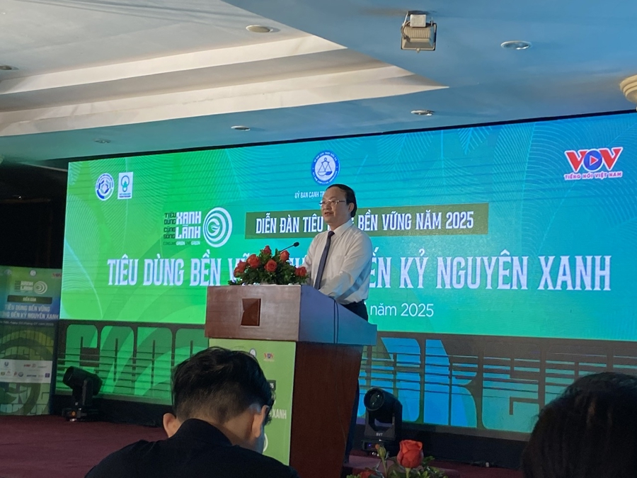 &Ocirc;ng Đỗ Tiến Sỹ, Tổng gi&aacute;m đốc Đ&agrave;i tiếng n&oacute;i Việt Nam, ph&aacute;t biểu tại diễn đ&agrave;n.