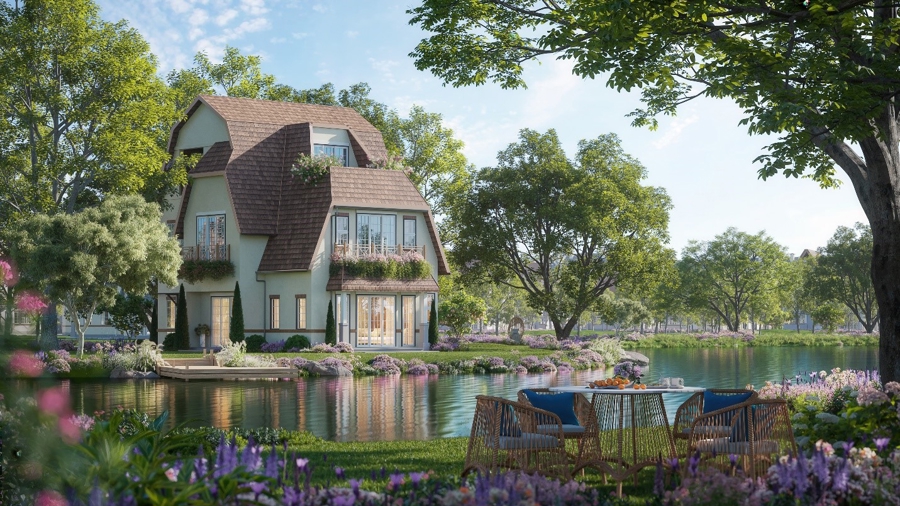 90% các căn biệt thự đều có tầm “view” mặt nước.