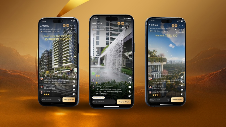 B&ecirc;n cạnh sự hấp dẫn của phi&ecirc;n livestream được hỗ trợ bằng nền tảng c&ocirc;ng nghệ AI ti&ecirc;n phong, th&igrave; ch&iacute;nh c&aacute;c gi&aacute; trị thực cho người d&ugrave;ng thực của sản phẩm bất động sản Sunshine đ&atilde; mang lại sức h&uacute;t tự th&acirc;n đối với kh&aacute;ch h&agrave;ng tham gia đặt gi&aacute;.