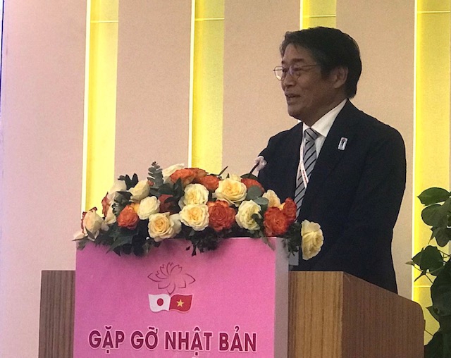  Đại sứ đặc mệnh toàn quyền Nhật Bản tại Việt Nam, ITO Naoki phát biểu tại Hội nghị. Ảnh Ngô Anh Văn