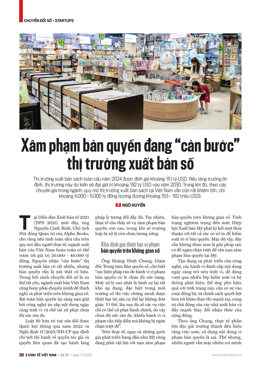 Xâm phạm bản quyền đang “cản bước” thị trường xuất bản số - Ảnh 1