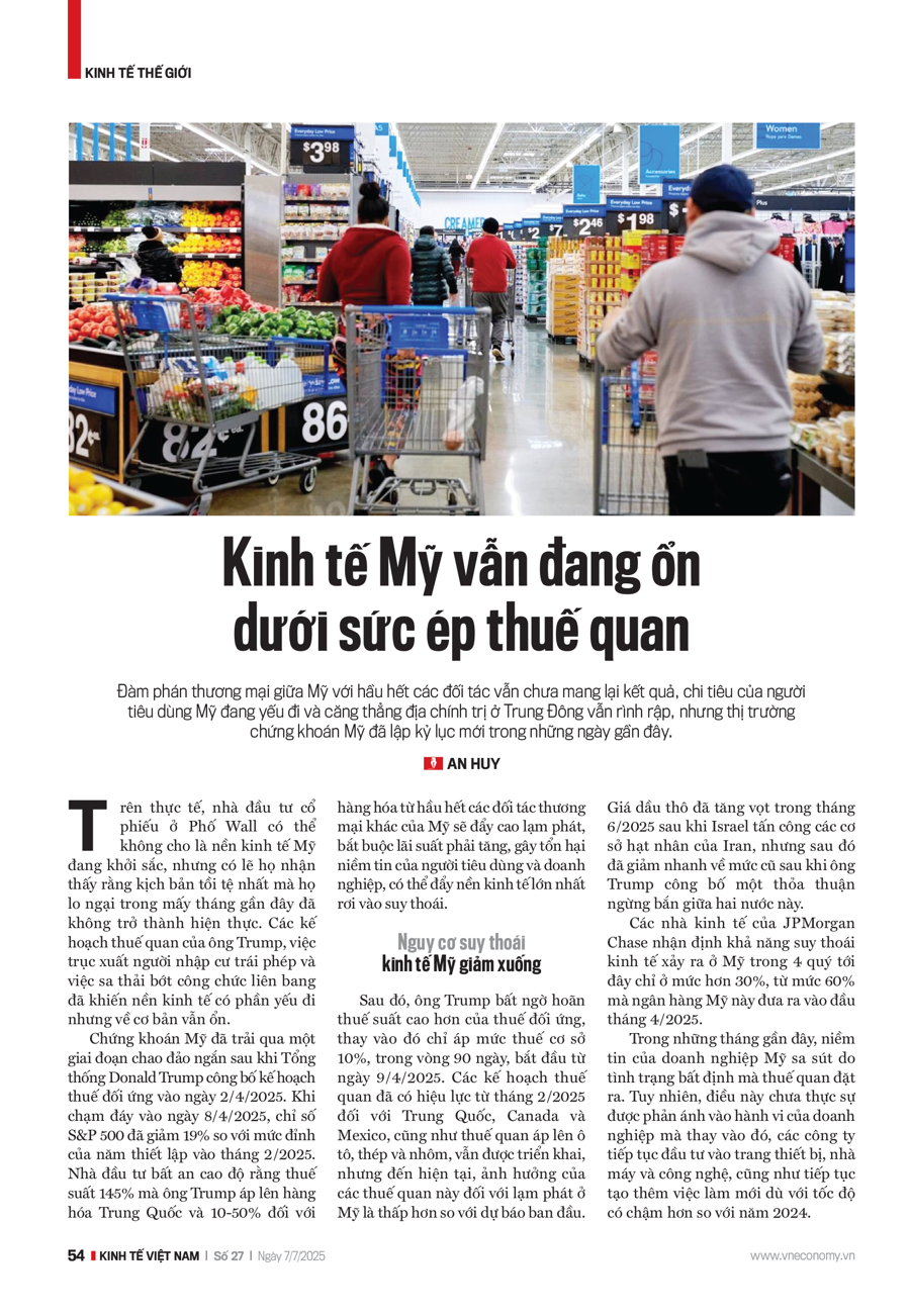Kinh tế Mỹ vẫn đang ổn dưới sức ép thuế quan - Ảnh 1