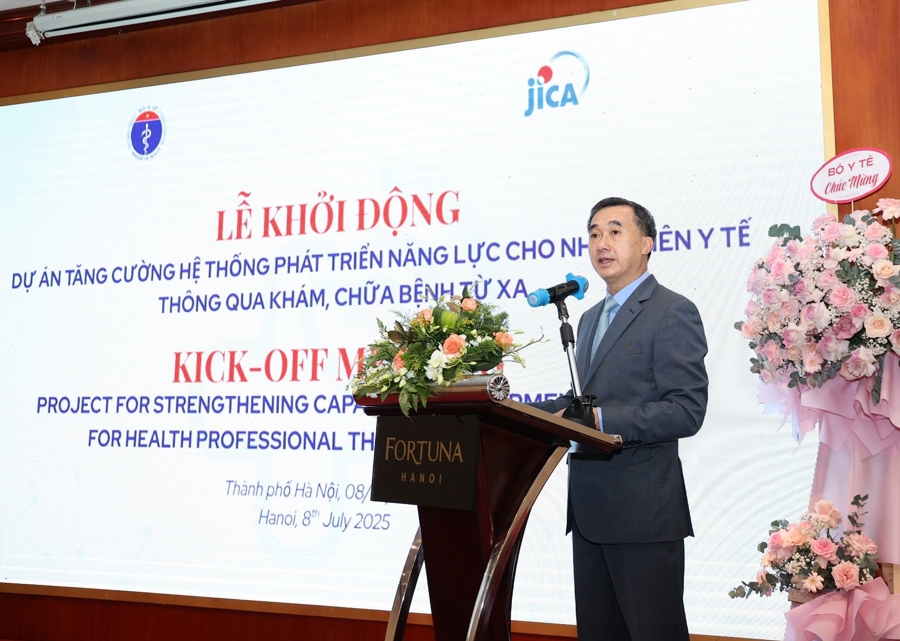 GS.TS Trần Văn Thuấn, Thứ trưởng Bộ Y tế, phát biểu tại lễ khởi động dự án.
