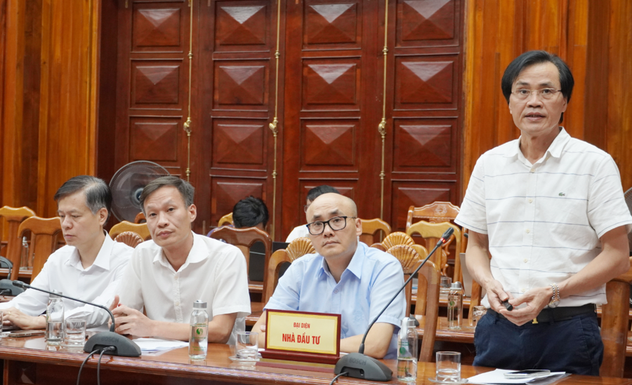 Đại diện Công ty MTIP báo cáo tiến độ triển khai các dự án