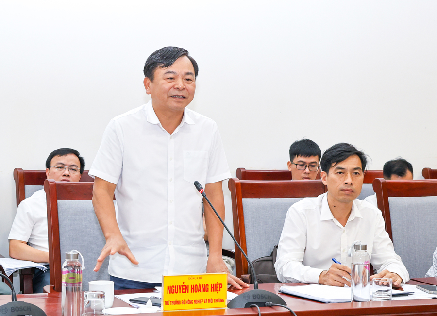 Thứ trưởng Bộ Nông nghiệp và Môi trường Nguyễn Hoàng Hiệp phát biểu