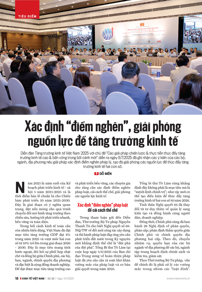 Xác định “điểm nghẽn” pháp luật, giải phóng nguồn lực để tăng trưởng kinh tế - Ảnh 2