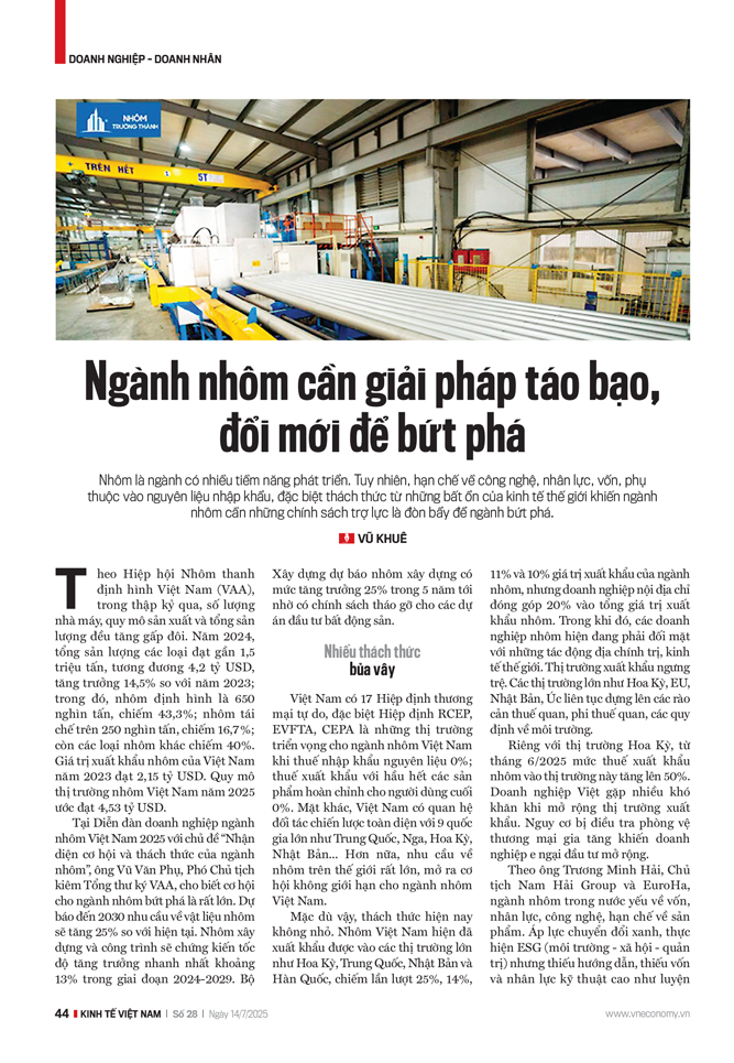 Ngành nhôm cần giải pháp táo bạo, đổi mới để bứt phá - Ảnh 1