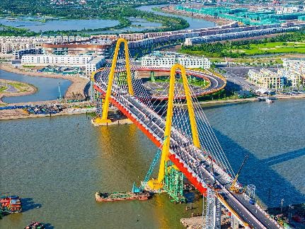 Cận cảnh cầu Hoàng Gia trước “giờ G”: Biểu tượng mới “vẽ lại” trung tâm Hải Phòng sau sáp nhập - Ảnh 6