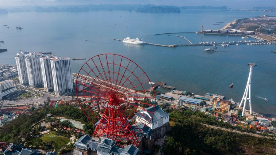 Cảng tàu khách quốc tế và tổ hợp Sun World Hạ Long nằm trong quần thể Sun Elite City. Ảnh: AD.
