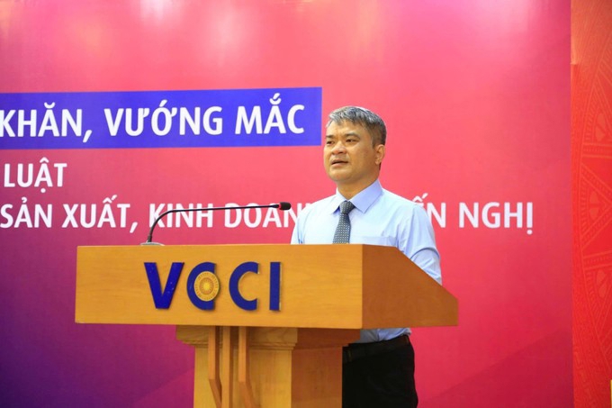 Ông Nguyễn Thanh Tú, Thứ trưởng Bộ Tư pháp, phát biểu tại hội nghị.