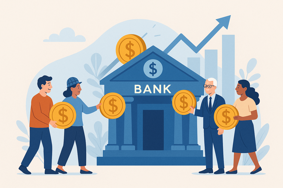 Tiền gửi tiết kiệm dân cư tiếp tục duy trì tốc độ tăng trưởng, chiếm trên 51% tổng tiền gửi trên địa bàn tỉnh Đồng Nai - Hình minh họa do AI thực hiện.