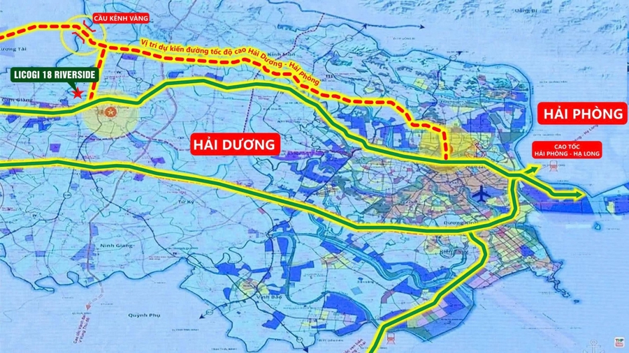 Tâm điểm giao thương Licogi 18 Riverside đón đầu liên kết vùng Hải Dương - Hải Phòng.