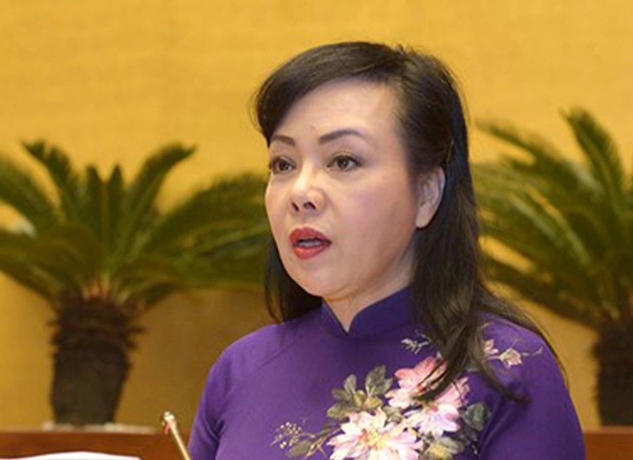 Trình Ban chấp hành Trung ương Đảng xem xét, xử lý kỷ luật nguyên Bộ trưởng Nguyễn Thị Kim Tiến. Ảnh: Quốc hội.