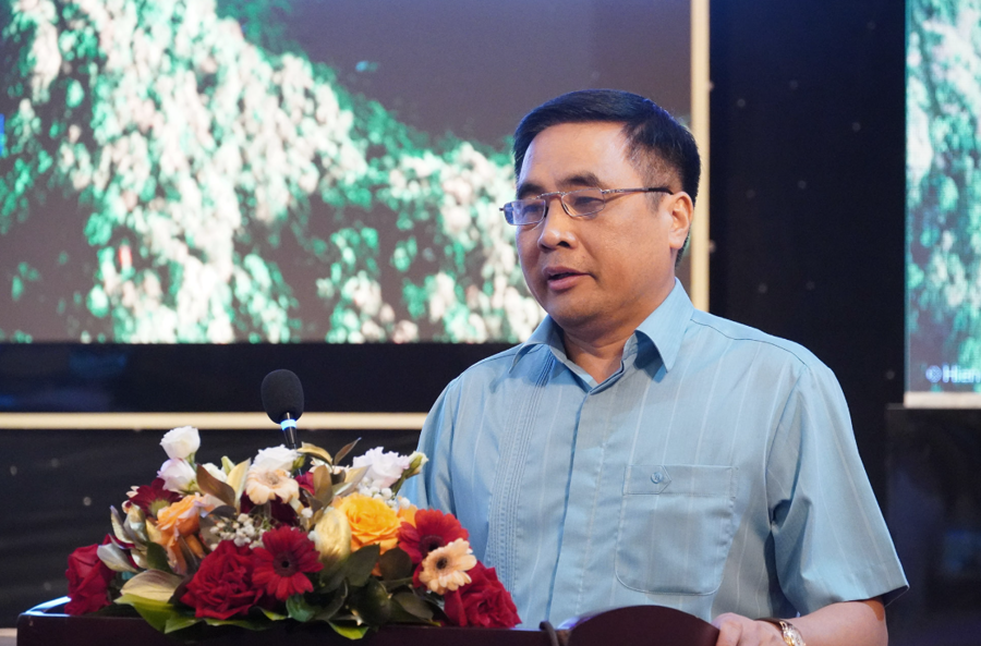 Thứ trưởng Bộ Nông nghiệp và Môi trường Nguyễn Quốc Trị phát biểu tại hội nghị