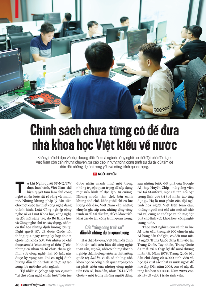 Chính sách chưa từng có để đưa nhà khoa học Việt kiều về nước - Ảnh 1